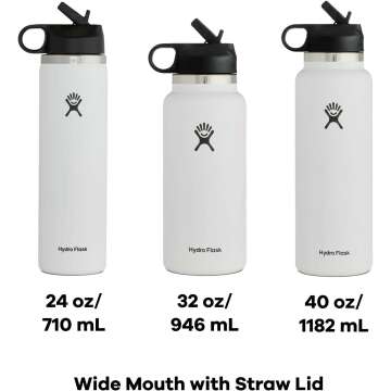 Hydro Flask Straw Lid for Wide Mouth Bottles