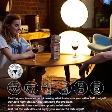 Stainless Steel Date Night Decider Dice for Couples
