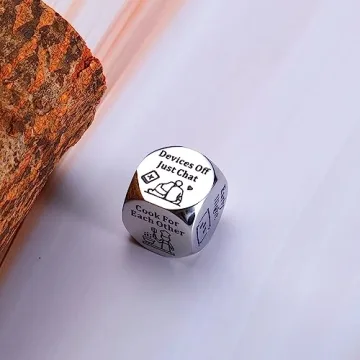 Stainless Steel Date Night Decider Dice for Couples