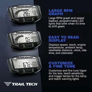 Trail Tech Vapor Speedometer Gauge Kit for Polaris Vehicles