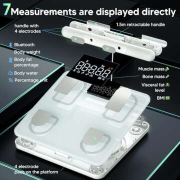 Arboleaf Smart Body Scale - 26 Body Metrics & Bluetooth Sync
