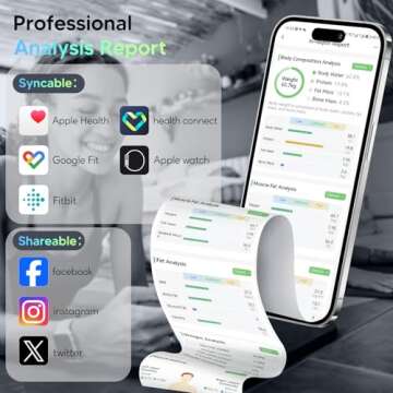 Arboleaf Smart Body Scale - 26 Body Metrics & Bluetooth Sync