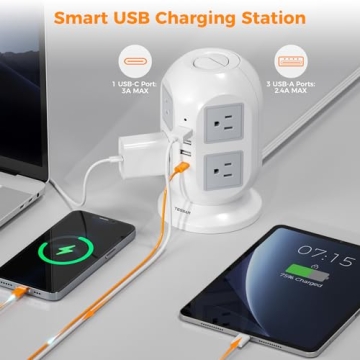 Surge Protector Power Strip with USB Charging Ports