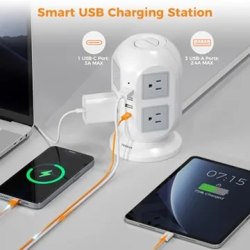 Surge Protector Power Strip with USB Charging Ports