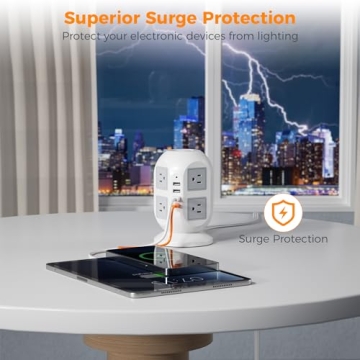 Surge Protector Power Strip with USB Charging Ports
