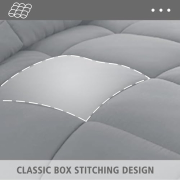 JOLLYVOGUE Queen Comforter Set, Reversible Light Grey Bed in a Bag Bedding Set for All Seasons, 3 Pieces Bed Set with 1 Comforter and 2 Pillow Shams