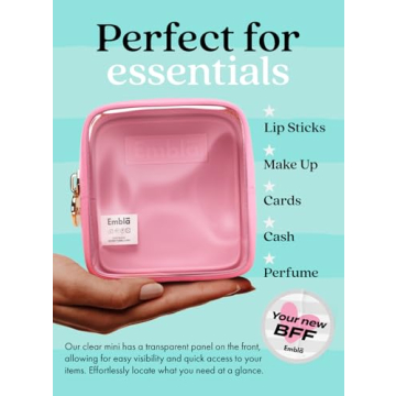 Stylish Embla Clear Cosmetic Bag for Makeup & Travel