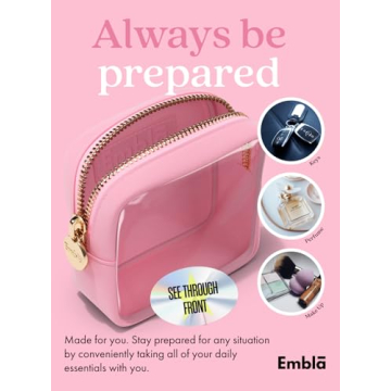 Stylish Embla Clear Cosmetic Bag for Makeup & Travel