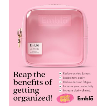 Stylish Embla Clear Cosmetic Bag for Makeup & Travel