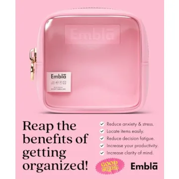 Stylish Embla Clear Cosmetic Bag for Makeup & Travel