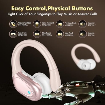 HAOYUYAN Wireless Earbuds - 80Hrs Playtime Sports Headphones