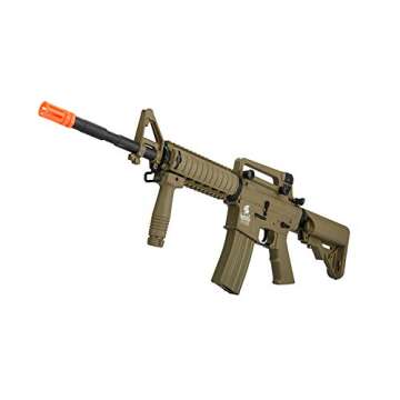 Lancer Tactical Gen 2 Upgraded RIS LT-04 AEG Metal Gear Airsoft Gun, Dark Earth, 32"