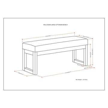 Stylish Contemporary Ottoman Bench for Living Spaces