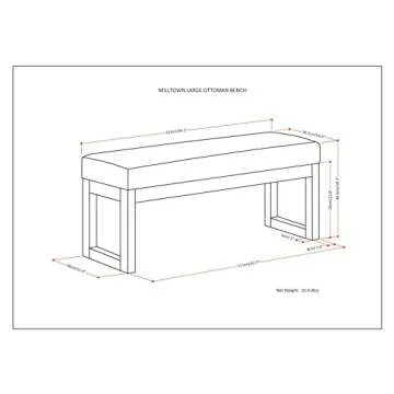 Stylish Contemporary Ottoman Bench for Living Spaces