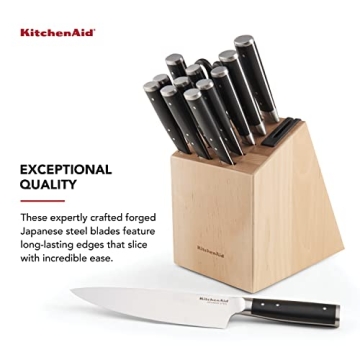 KitchenAid 14 Piece Knife Block Set with Built-in Sharpener