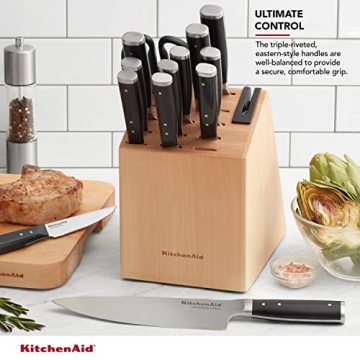 KitchenAid 14 Piece Knife Block Set with Built-in Sharpener