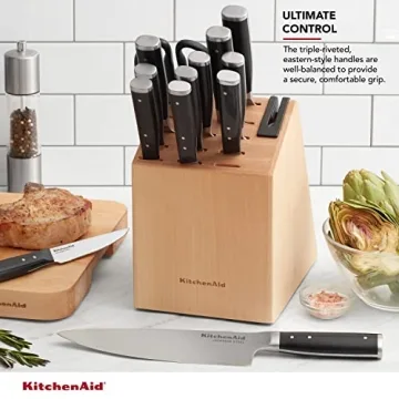 KitchenAid 14 Piece Knife Block Set with Built-in Sharpener