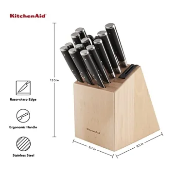 KitchenAid 14 Piece Knife Block Set with Built-in Sharpener