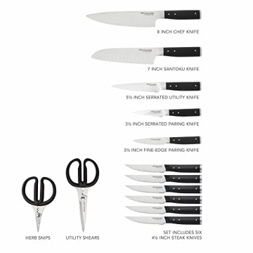 KitchenAid 14 Piece Knife Block Set with Built-in Sharpener