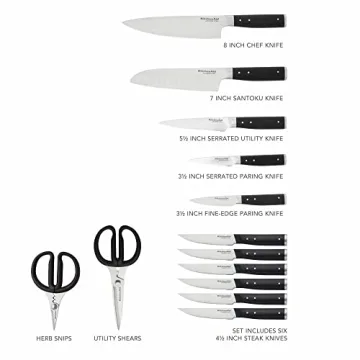 KitchenAid 14 Piece Knife Block Set with Built-in Sharpener