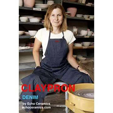 Claypron Denim Apron - Split Design for All Creatives