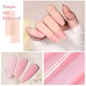 SHOYUM Jelly Pink Gel Nail Polish Set of 10 Colors Including Pink Purple Milky White Nude Gel Polish Kit UV LED Soak Off Nail Polish Home DIY Manicure Nail Salon Varnish