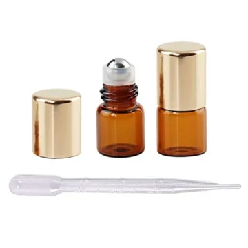 50Pcs Refillable Mini Travel Glass Roller Bottles