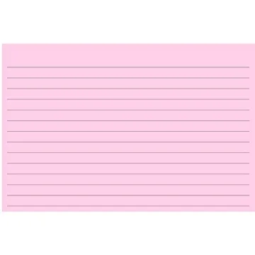 Colonial Cards: 100 Color Cardstock 4" x 6" Index Cards in Pink, Lined Landscape Format