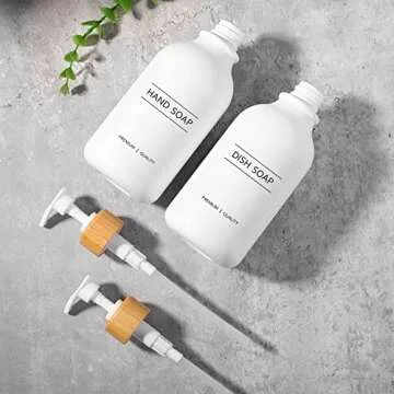 MIERTING White Soap Dispenser Set - 2 Pack for Home