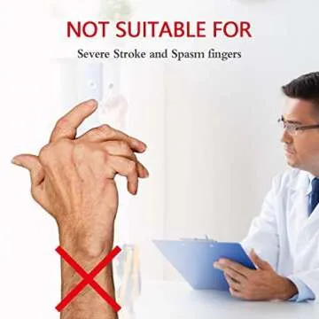 OSK Soft Functional Resting Hand Splint for Flexion Contractures - Stroke Hand Brace by Restorative Medical - Corrective, Supportive Brace for Correction, Comfort & Pain Relief (Large, Right)