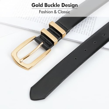 Fashion Gold Buckle Leather Belt for Women | WHIPPY