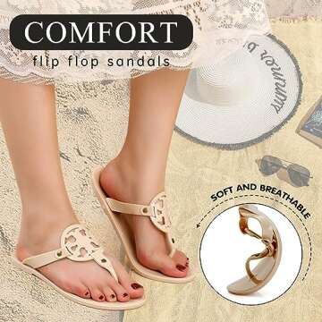 Stylish DDXYYDS Women Summer Flat Sandals - Comfortable & Non-Slip