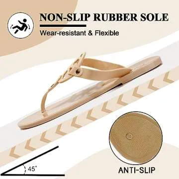 Stylish DDXYYDS Women Summer Flat Sandals - Comfortable & Non-Slip