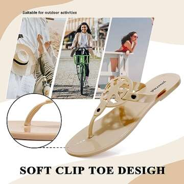 Stylish DDXYYDS Women Summer Flat Sandals - Comfortable & Non-Slip