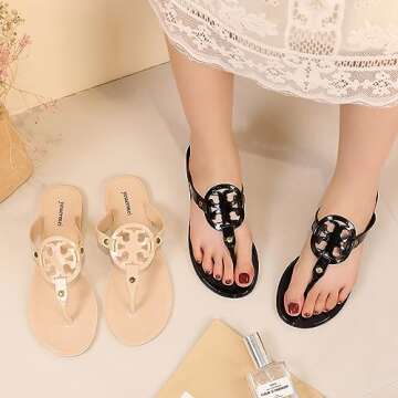 Stylish DDXYYDS Women Summer Flat Sandals - Comfortable & Non-Slip