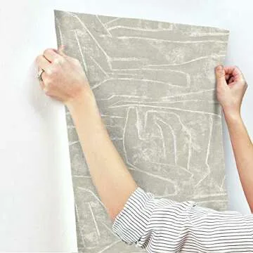 York Wallcoverings Urban Chalk Neutral & Pearl Premium Peel and Stick Wallpaper