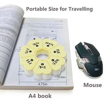 MOLN HYMY Large Weekly Pill Organizer with Floral Design