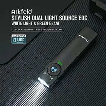 Olight Arkfeld EDC Flashlight 1000 Lumens Green Laser