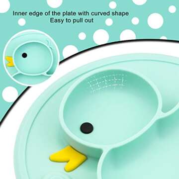 Silicone Detachable Toddler Meal Tray - Portable Non-Slip Suction Cup for Kids Babies and Kids1