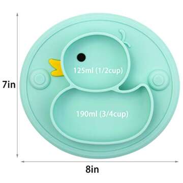 Silicone Detachable Toddler Meal Tray - Portable Non-Slip Suction Cup for Kids Babies and Kids1