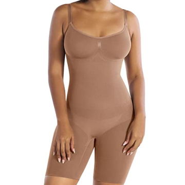 CURVEEZ Bodysuit for Women – Tummy Control Shapewear & Seamless Full Body Shaper