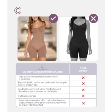 CURVEEZ Bodysuit - Women Tummy Control Seamless Shapewear