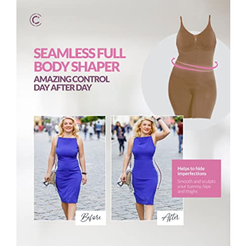 CURVEEZ Bodysuit - Women Tummy Control Seamless Shapewear