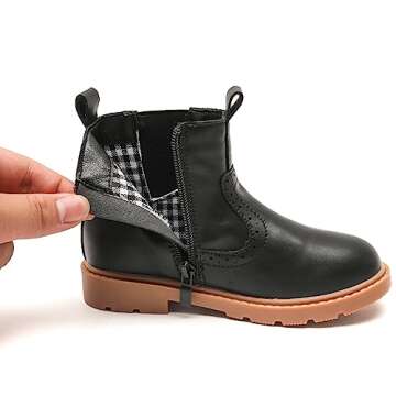 DADAWEN Waterproof Outdoor Ankle Boots for Kids