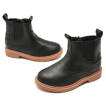 DADAWEN Waterproof Outdoor Ankle Boots for Kids