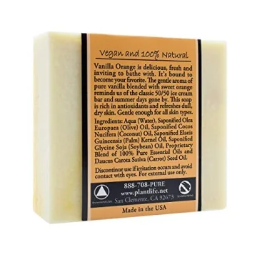 Natural Plantlife Vanilla Orange Soap for All Skin Types
