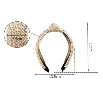 Fashion Headbands For Women, Bow Knotted Vintage Wide Cut Black Top Cross Head Bands For Girls Hair Accessories, , Christmas Gifts for Women 6Pack