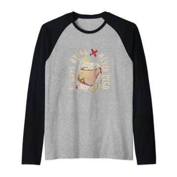 Always Dying Skull Whiskey Glass Raglan Baseball Tee