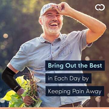 Copper Compression Elbow Sleeve - Copper Infused Orthopedic Brace for Tennis & Golfer Elbow, Tendonitis, Arthritis, Bursitis, Sore Joints & Muscles - Fits Men & Women -1 Sleeve - Original/Black - L