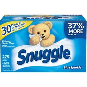 Snuggle Blue Sparkle Fabric Softener Sheets 275 Count